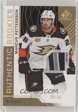 2018-19 Upper Deck SP Game Used - [Base] - Gold Spectrum Premium Material #108 - Authentic Rookies - Marcus Pettersson /49