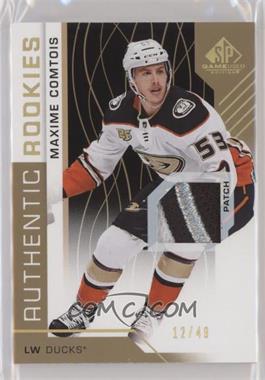 2018-19 Upper Deck SP Game Used - [Base] - Gold Spectrum Premium Material #180 - Authentic Rookies - Maxime Comtois /49