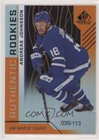 Authentic Rookies - Andreas Johnsson #/113