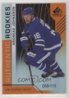 Authentic Rookies - Andreas Johnsson #/113