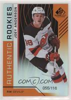 Authentic Rookies - Joey Anderson #/116