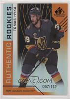 Authentic Rookies - Tomas Hyka #/112