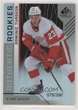 2018-19 Upper Deck SP Game Used - [Base] - Rainbow #114 - Authentic Rookies - Dominic Turgeon /296