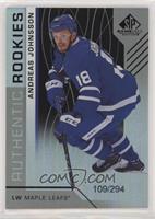 Authentic Rookies - Andreas Johnsson #/294