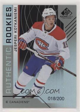 2018-19 Upper Deck SP Game Used - [Base] - Rainbow #140 - Authentic Rookies - Jesperi Kotkaniemi /200