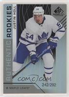 Authentic Rookies - Justin Holl #/292