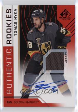 2018-19 Upper Deck SP Game Used - [Base] - Red Auto Jersey #162 - Authentic Rookies - Tomas Hyka