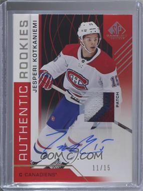 2018-19 Upper Deck SP Game Used - [Base] - Red Spectrum Auto Premium Material #140 - Authentic Rookies - Jesperi Kotkaniemi /15