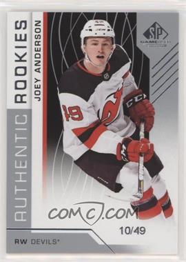 2018-19 Upper Deck SP Game Used - [Base] #130 - Authentic Rookies - Joey Anderson /49