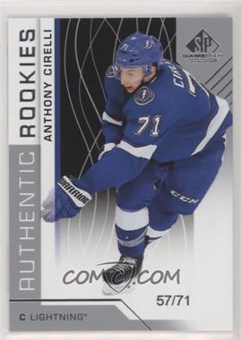 2018-19 Upper Deck SP Game Used - [Base] #181 - Authentic Rookies - Anthony Cirelli /71