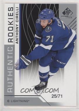 2018-19 Upper Deck SP Game Used - [Base] #181 - Authentic Rookies - Anthony Cirelli /71