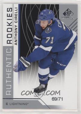 2018-19 Upper Deck SP Game Used - [Base] #181 - Authentic Rookies - Anthony Cirelli /71