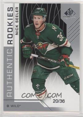 2018-19 Upper Deck SP Game Used - [Base] #196 - Authentic Rookies - Nick Seeler /36