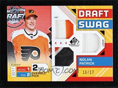2018-19 Upper Deck SP Game Used - Draft Swag #DS-NP - Nolan Patrick /17