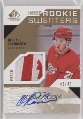 2018-19 Upper Deck SP Game Used - Inked Rookie Sweaters - Patch #RS-MR - Michael Rasmussen /49