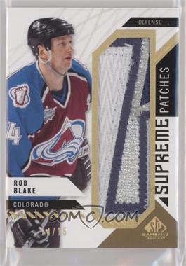 2018-19 Upper Deck SP Game Used - Supreme - Patches #PA-RB - Rob Blake /15