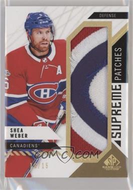 2018-19 Upper Deck SP Game Used - Supreme - Patches #PA-SW - Shea Weber /15