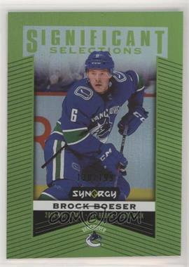 2018-19 Upper Deck Synergy - Significant Selections - Green #SS-4 - Brock Boeser /199