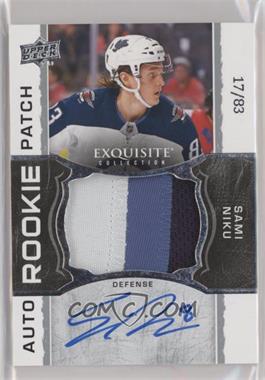 2018-19 Upper Deck The Cup - 2018-19 Exquisite Collection - Rookie Patch Autographs #EC-SN - 2019-20 The Cup Update - Sami Niku /83