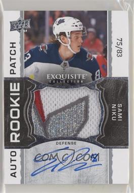 2018-19 Upper Deck The Cup - 2018-19 Exquisite Collection - Rookie Patch Autographs #EC-SN - 2019-20 The Cup Update - Sami Niku /83