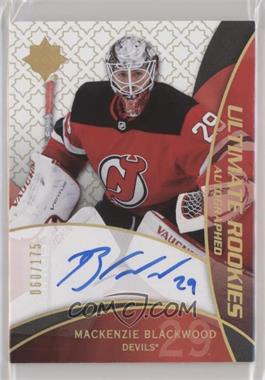 2018-19 Upper Deck Ultimate Collection - 2008-09 Retro Rookies Auto #RRA-MB - Mackenzie Blackwood /175