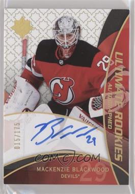 2018-19 Upper Deck Ultimate Collection - 2008-09 Retro Rookies Auto #RRA-MB - Mackenzie Blackwood /175