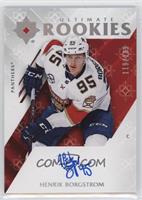 Tier 1 - Ultimate Rookies Autographs - Henrik Borgstrom (2019-20 Ultimate Colle…