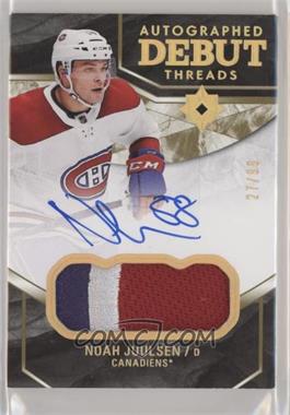 2018-19 Upper Deck Ultimate Collection - Debut Threads Auto Patch #DTA-NJ - 2019-20 Ultimate Collection Update - Noah Juulsen /99