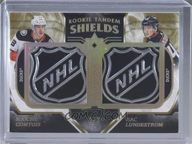 2018-19 Upper Deck Ultimate Collection - Rookie Tandems Shield Patch #RTS-CL - Maxime Comtois, Isac Lundestrom /2
