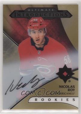 2018-19 Upper Deck Ultimate Collection - Ultimate Introductions - Gold #UI-16 - Autographs - Nicolas Roy