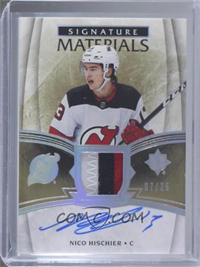 2018-19 Upper Deck Ultimate Collection - Ultimate Materials Signatures #UMS-NH - Nico Hischier /25