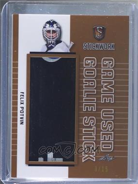 2018 Leaf In the Game Stickwork - Game Used Goalie Stick - Bronze #GGS-05 - Felix Potvin /15