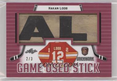 2018 Leaf In the Game Stickwork - Game Used Stick - Red #GS-26 - Hakan Loob /3