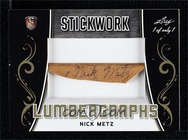 2018 Leaf In the Game Stickwork - Lumbergraphs - Gold #LG-23 - Nick Metz /1