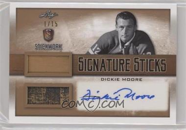 2018 Leaf In the Game Stickwork - Signature Sticks - Bronze #SST-DM2 - Dickie Moore /15