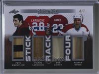 Pete Mahovlich , Pierre Larouche , Bob Gainey , Rejean Houle #/7