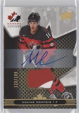 2018 Upper Deck Team Canada Juniors - [Base] - Team Canada Premium Swatch Auto #14 - Maxime Comtois /199