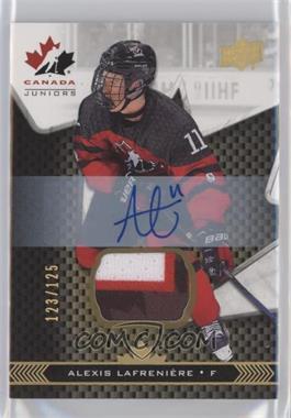 2018 Upper Deck Team Canada Juniors - [Base] - Team Canada Premium Swatch Auto #25 - Alexis Lafreniere /125