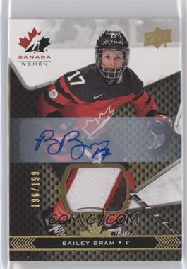 2018 Upper Deck Team Canada Juniors - [Base] - Team Canada Premium Swatch Auto #77 - Bailey Bram /199