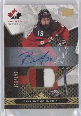 2018 Upper Deck Team Canada Juniors - [Base] - Team Canada Premium Swatch Auto #81 - Brianne Jenner /199