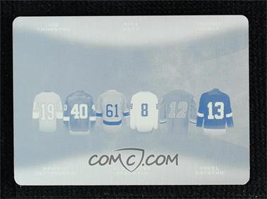 2019-20 Leaf In the Game Used - Blades of Steel 6 - Printing Plate Yellow #BS6-03 - Joe Thornton , Henrik Zetterberg , Rick Nash , Alexander Ovechkin , Jarome Iginla , Pavel Datsyuk /1