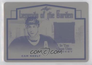 2019-20 Leaf In the Game Used - Legends of the Garden - Printing Plate Black #LOTG-03 - Cam Neely /1