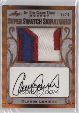 2019-20 Leaf In the Game Used - Super Swatch Signatures - Bronze Spectrum #SSS-CL1 - Claude Lemieux /20