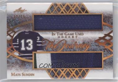 2019-20 Leaf In the Game Used - The Journey - Bronze Spectrum #TJ-09 - Mats Sundin /25