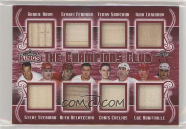 2019-20 Leaf Lumber Kings - The Champions Club - Red #TCC-07 - Gordie Howe, Steve Yzerman, Sergei Fedorov, Alex Delvecchio, Terry Sawchuk, Chris Chelios, Igor Larionov, Luc Robitaille /4