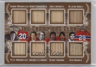 2019-20 Leaf Lumber Kings - The Champions Club #TCC-09 - Frank Mahovlich, Pete Mahovlich, Yvan Cournoyer, Jacques Lemaire, Guy Lapointe, Serge Savard, Rejean Houle, Ken Dryden /30