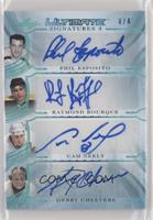 Phil Esposito, Ray Bourque, Cam Neely, Gerry Cheevers #/4