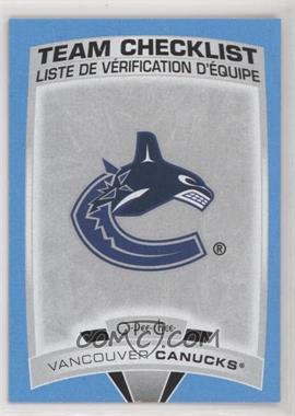 2019-20 O-Pee-Chee - [Base] - Blue #578 - Team Checklists - Vancouver Canucks