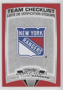 2019-20 O-Pee-Chee - [Base] - Wrapper Redemption Red #570 - Team Checklists - New York Rangers