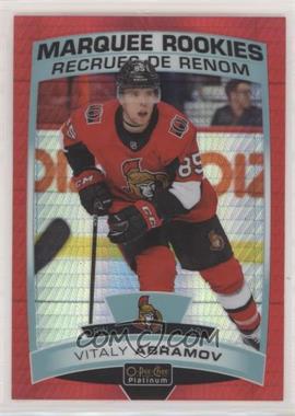 2019-20 O-Pee-Chee Platinum - [Base] - Red Prism #189 - Marquee Rookies - Vitaly Abramov /199